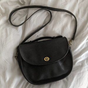 Vintage Coach Large Black Plaza Bag
